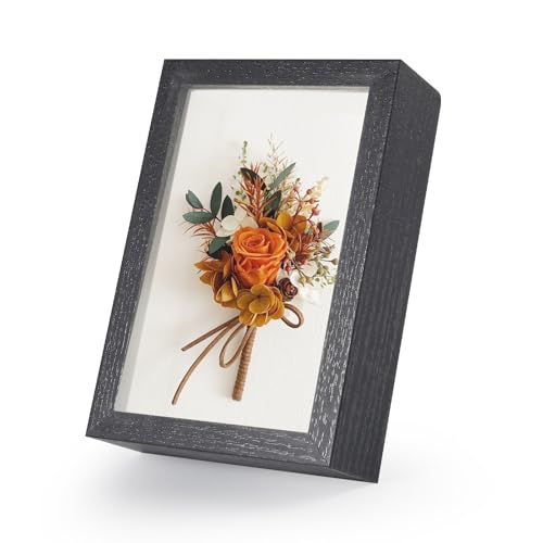 4x6 Small Shadow Box Frame Display Case with Real Glass for Memorabilia,Wedding Memories,Pins,Awards,Crafts,Tickets and Photos(Black,Rjgyxq)