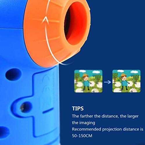 AM ANNA Kids Multifunctional Projector, Story Book Torch With 8Pcs Film, Zoom Lens and Night Lights for Toddler Boys Girls Birthday Gifts