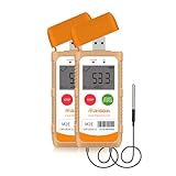 Frigga M2E 2Pack Reusable Temperature Data Logger with External Probe Digital Temperature Recorder USB 14400 Points High Accuracy PDF CSV Report