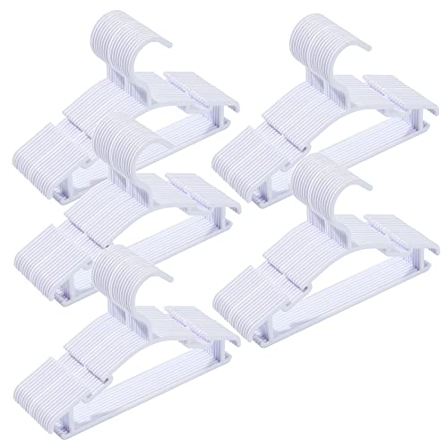 Image of 100 Pack White Baby Clothes Hangers,Kids Plastic Hangers for Closet,Toddler,Infant,Child,Newborn's Coat Hangers Ideal for Laundry and Nursery's Everyday Standard Use