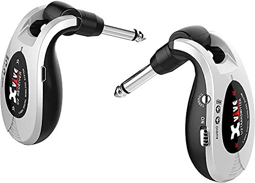 Upgrade Xvive U2 Système sans fil pour Guitare Transmetteur et Récepteur sans fil pour Guitare,Basse, Ampli, Violon(Silver) Cover