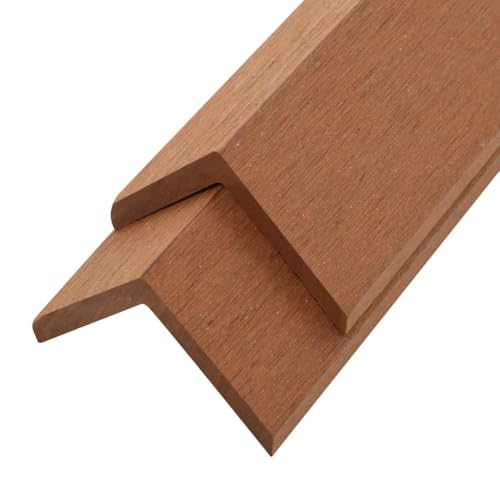 vidaXL 5X Cornière Terrasse WPC Marron Clair Bordure Plancher Baguette d'angle