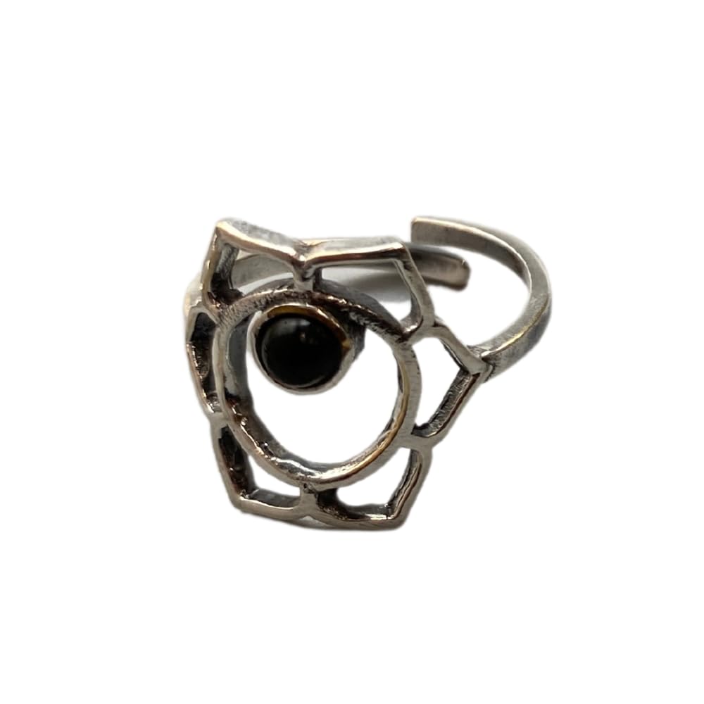 VIE Sacral Chakra Ring, Black Agate