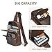 S-ZONE Sling Bag for Men Women RFID Blocking Genuine Leather Crossbody Shoulder Bag Backpack Hiking Daypack Travel