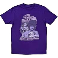 OFFICIALLY LICENSED THIN LIZZY T-SHIRT: Show your true fandom with this authentic garment featuring original "Vagabonds Of The Western World" album artwork. SOFT TOUCH RINGSPUN COTTON: Experience luxurious comfort and a gentle feel with fabric crafte...
