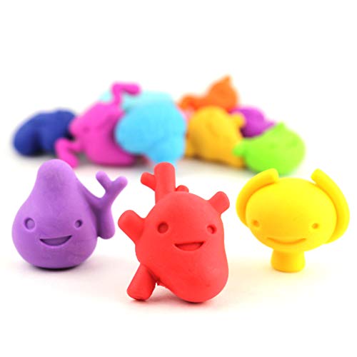 I Heart Guts Happy Organ Eraser Variety Pack of 12
