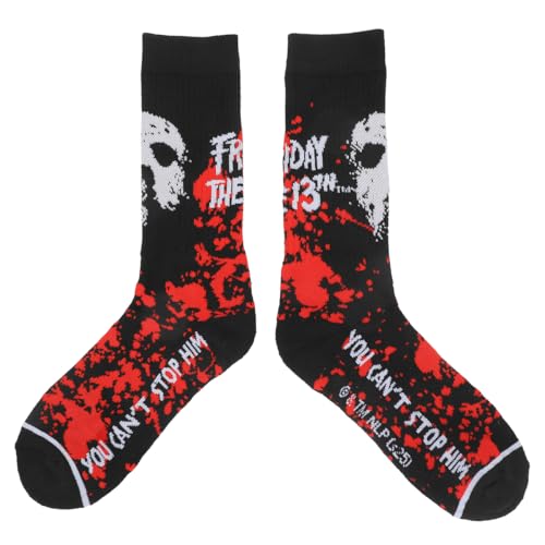 Bioworld Friday The 13th Jason Mask Men's 3-Pair Pack Glow-In-The-Dark Athletic Crew Socks2