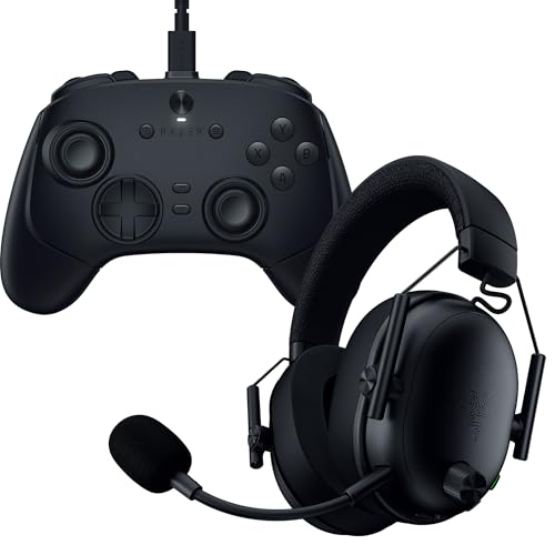 Image of Razer PC Bundle: Wolverine V3 Tournament Edition 8K Wired Gaming Controller + BlackShark V3 X HyperSpeed Wireless Gaming Headset: Black