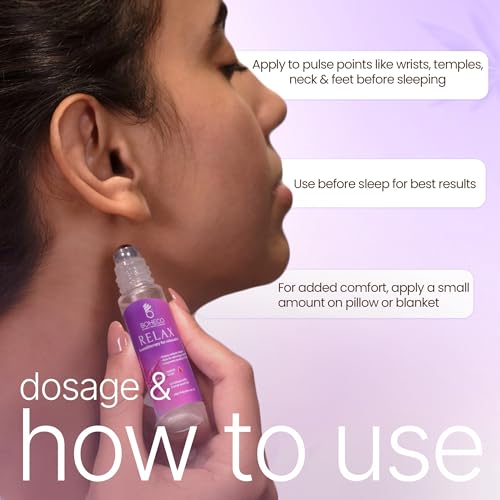 Image of BOHECO RELAX Aromatherapy Roll On Helps in Better Sleep | Sleep Roll On | Aromatherapy Oil | Sleep Aid Helps Improve Sleep | Enriched with Hemp Seed Oil | Amber Rose Fragrance - 10ml