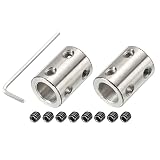 PATIKIL Arbre Coupleur Connecteur L22 x D16 10mm à 10mm Alésage Rigide Accouplement Inox A...