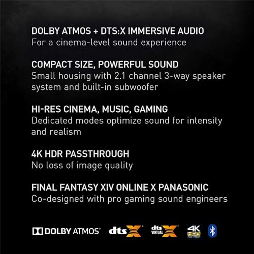 Barra de sonido Panasonic SoundSlayer con subwoofer y Bluetooth SC-HTB01