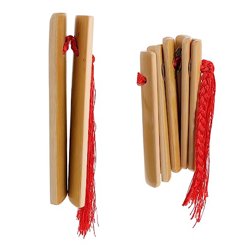 Garneck 1 Pair Traditional Castanets Hand Percussion Instrument Chinese Music Traditional