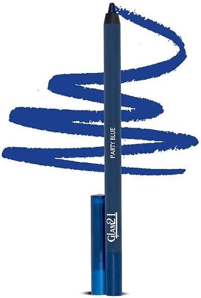 Glam21 High Impact Long Wear Kajal with Sharpener| Highly-pigmented Long-lasting | Party Blue