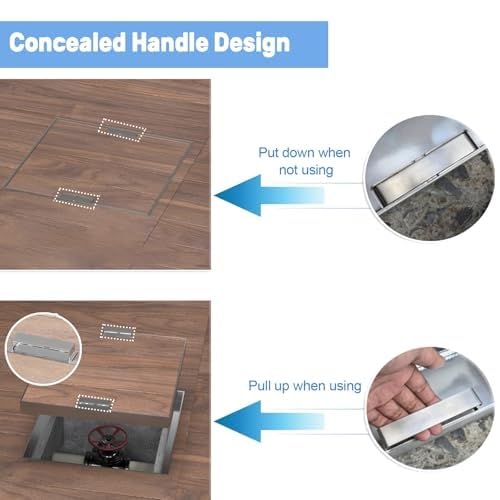 Couvercle de regard en acier inoxydable résistant pour extérieur - 5