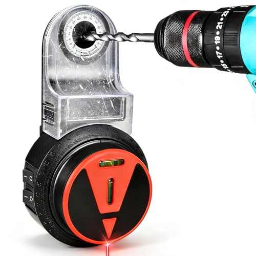 Uadme Aspiratore Polvere Trapano, Raccogli Polvere per Trapano, Aspirapolvere con Livello Laser per Trapano a Mano, Trapano a Percussione, Trapano al Litio