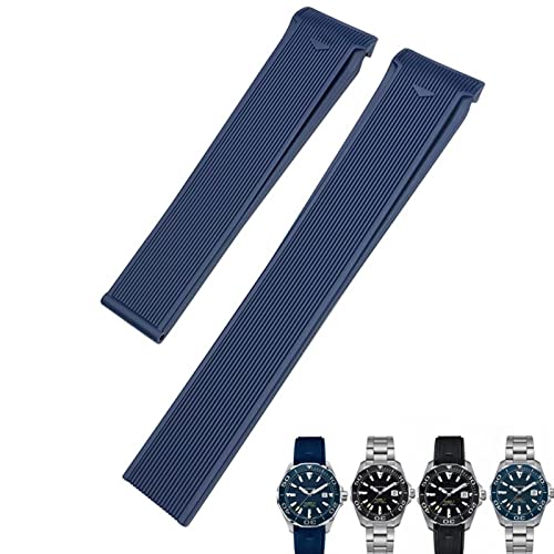 Bracelet de montre en caoutchouc SAAWEE 20mm 22mm pour Tag Heuer Carrera