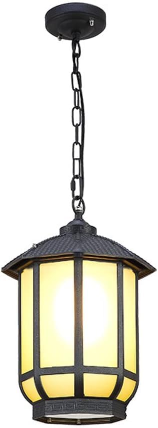 Lustre extérieur suspendu E27 étanche IP23 style lanterne vintage