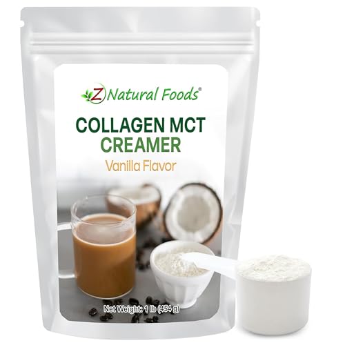 Z Natural Foods Collagen MCT Oil Creamer, Vanilla, 1 lb