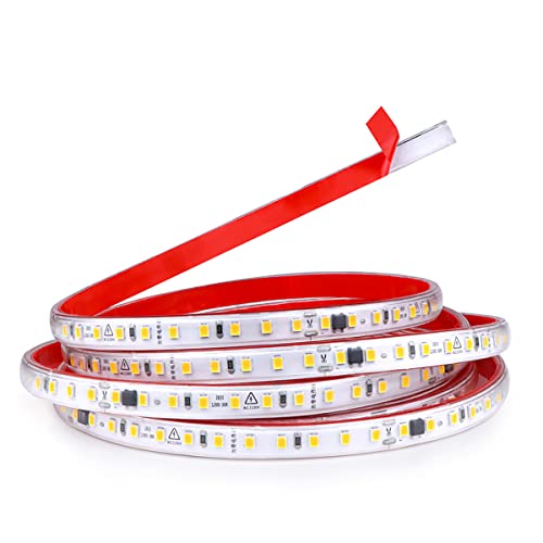 Taśma świetlna LED 30 m, 2835 SMD 120 diod LED/m, samoprzylepna, łączy się z AC 220 V, jasne oświetlenie, wodoodporność IP65, idealna do dekoracji domu