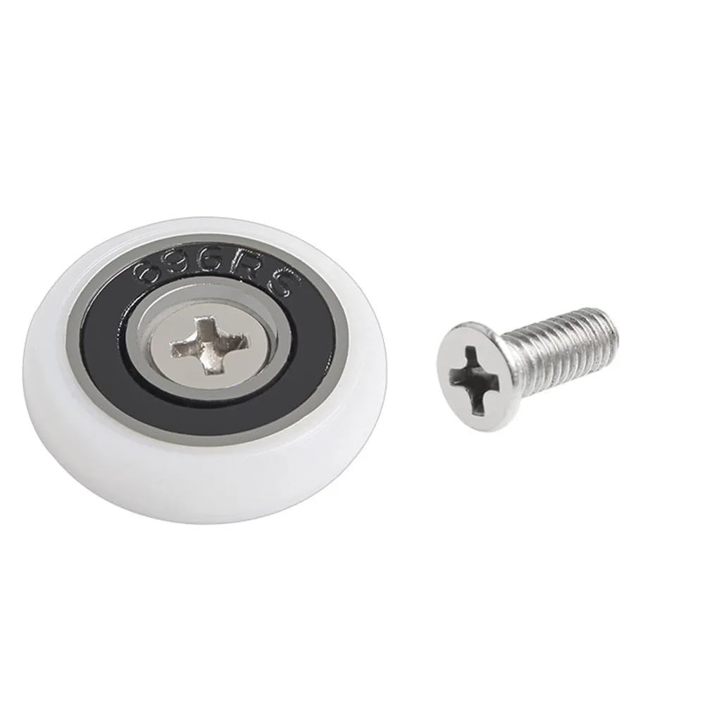 8Pcs Shower Door Roller Replacement Door Pulley 19/23/25mm Wheel Diameter Cabins Pulley Sliding Shower Door Wheel Runner Pulley(25mm)