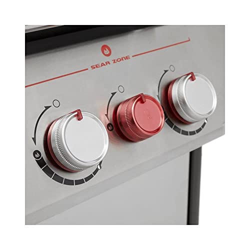 Image of Weber Genesis SPX-435 Premium Smart Grill, Liquid Propane Gas Grill for Outdoor Cooking, 4 Burners and 1 Side Burner, Stainless Steel
