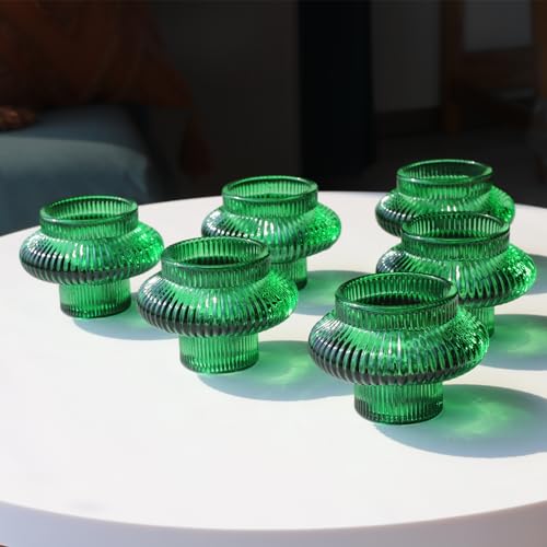 Vohocandle 6 pcs Green Candlestick Holders for Taper Candles & Tealights - Image 4