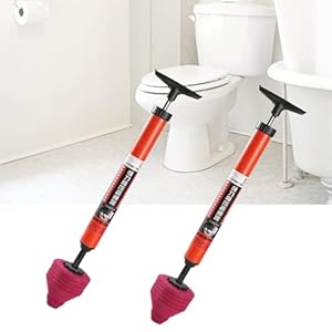 Hogedruktoilet Deblokkeer een schot, afvoerverstoppingsverwijderaar Toiletplunjerset, roestvrijstalen hogedruktoiletbagger for toiletbadkamer Vloerafvoer Gootsteen Keuken (Size : 2PCS)