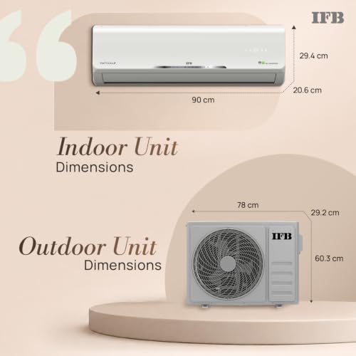 Image of IFB 1.5 Ton 3 Star, New star rated,AI Powered Inverter Split AC,Inbuilt WiFi, Hybrid Mode, 8-in-1 Flexi Mode, Heavy Duty Compressor, Long Air Throw, Self Clean, 100% Copper,CI183SS22SGM3, White