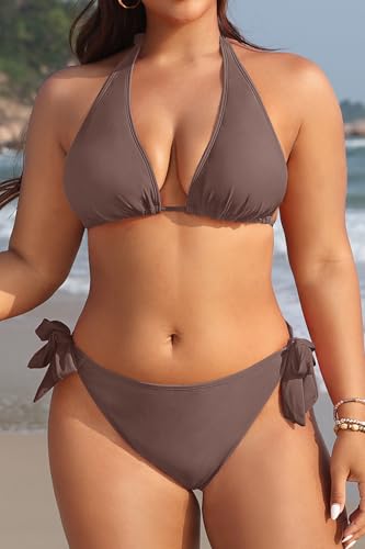 Image of Tempt Me Women Plus Size Sexy Bikini Set Two Piece Tie Side Swimsuit