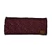 C.C Soft Stretch Winter Warm Cable Knit Fuzzy Lined Ear Warmer Headband, Monaco