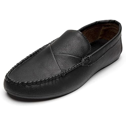 Men's Round Toe Loafers Non-Slip Comfort Flat Wedding Casual Shoes