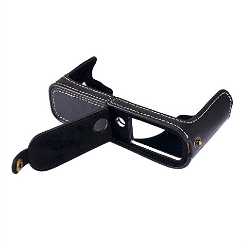 First2Savvv Xjpt-X100S-D01 Black Leather Half Camera Case Bag Cover Base For Fuji Fujifilm X100 X100S X100M X100T #TOP2