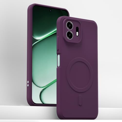 Image of Outlouders Back Cover for OnePlus N6 5G | Soft Matte Silicone | Slim Fit | Magnetic-Safe Logo Design (Magnetic-Safe Not Compatible) | Shockproof | Camera Protection Bumper Case (Purple)