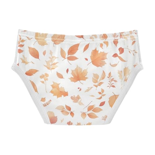 KLL Autumn Leaves Seamless Toddler Boys' Soft Briefs Underwear Breathable Children Undies2