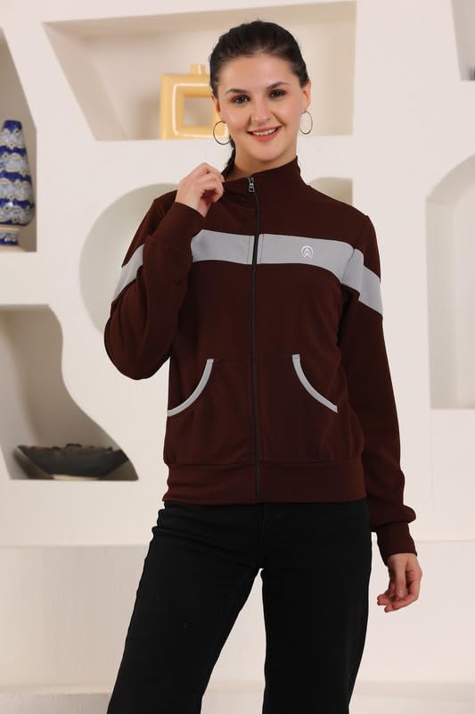 Image of Jhoomantroo Women's Atheletic Gym Running Sports TrackJacket | Regular Casual Fit | TrackJacket for Girls & Women
