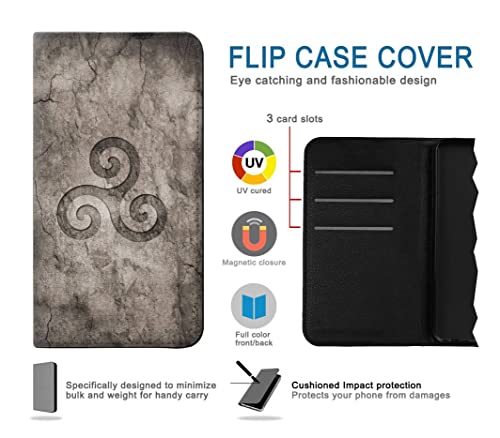 Housse cuir Google Pixel 10a au style de pierre gravée Triskele