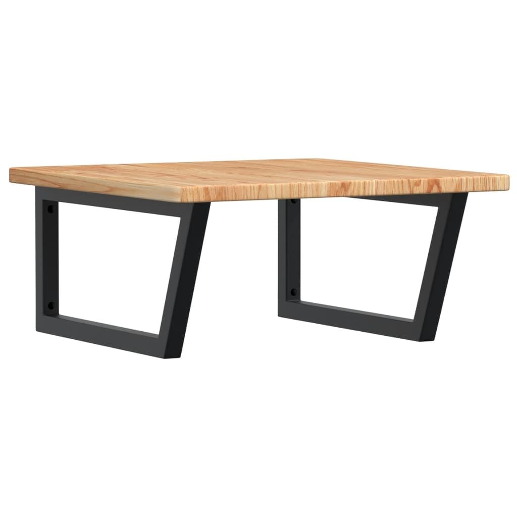 Plateau de lavabo peu encombrant en chêne véritable 60x60 cm pour petite salle de bain