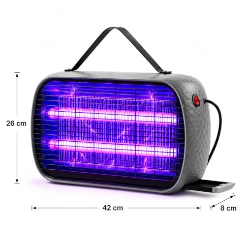 Image of Electric Mosquito Killer, Fly Insect Killer Machine, Insect Bug Zapper,Fly Catcher and Trap Killer LED Lamp for Restaurants,Home,Office,Bedroom (Light Grey)