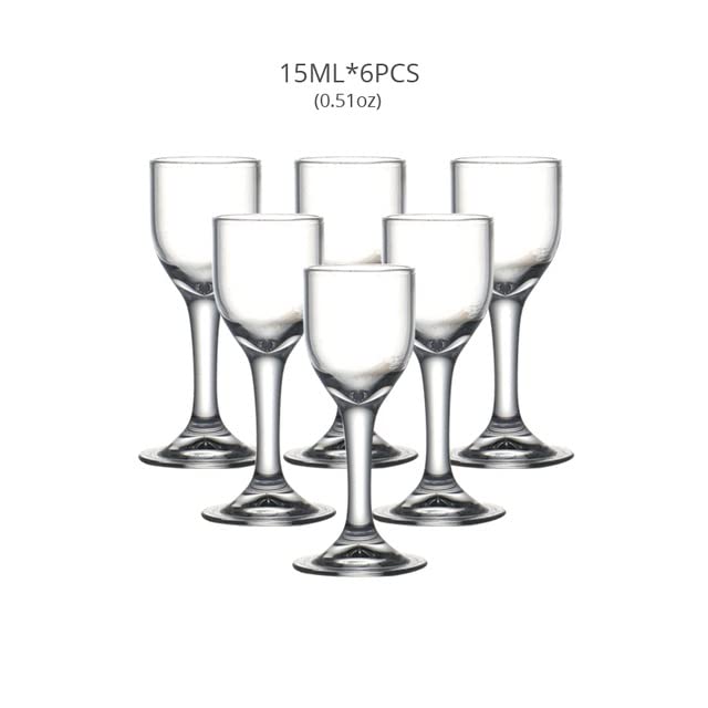 Set de 6 vasos mini soplados a mano 15ml miniatura 2