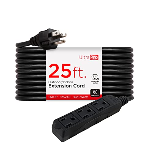 UltraPro 25 Ft Outdoor Extension Cord 3 Outlet...