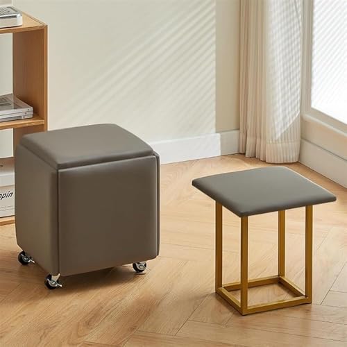 Taburete apilable 5 en 1 con ruedas taburete