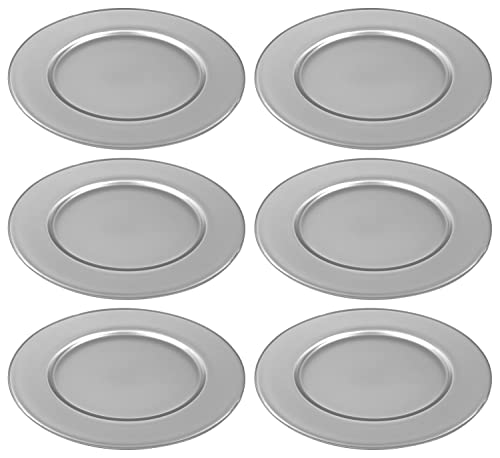Set de 6 platos Barski de vidrio, 12.5 in diámetro