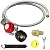 5FT 0-30 PSI Adjustable High Pressure Propane Regulator with Gauge 0~60PSI Gas Flow Indicator Stainless Propane QCC1 Hose with 3/8 Flare x 1/8 MNPT Fits for LP Gas Cooker, Burner, Turkey Fryer, Smoker