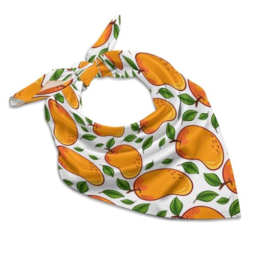 Csemeie Fruit of Mango And Leaves Pattern Bandana Hair Scarf Headband Adjustable Neckerchief for Men Women Decor