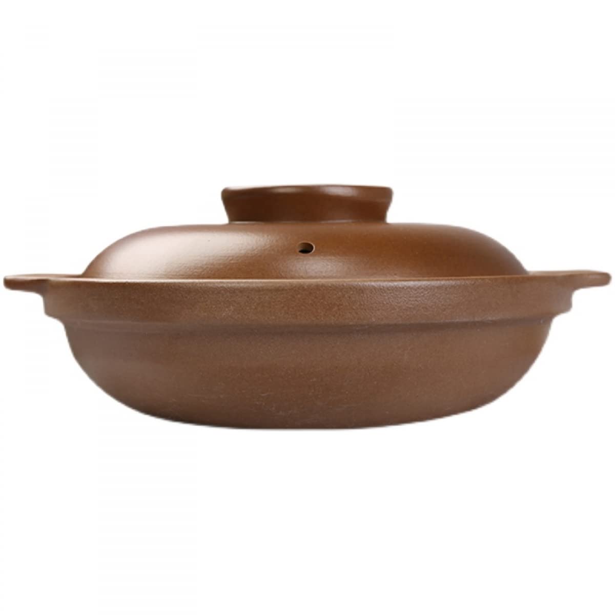 WSSSH Terracotta Casserole Pot Ceramic Casserole Clay Pot ，Clay Cooking Pot Unglazed Pot with Lid,for Gas stove, microwave oven, oven, electric ceramic stove, etc-0.5L