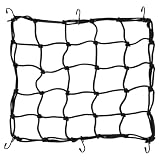 BODZWI Red de Equipaje para Moto 40x40cm, Pulpo Moto Elástico con Ganchos para Sujetar Casco y Carga, Red Elástica Moto Universal para Motocicleta, Bicicleta y Portaequipajes, Negro