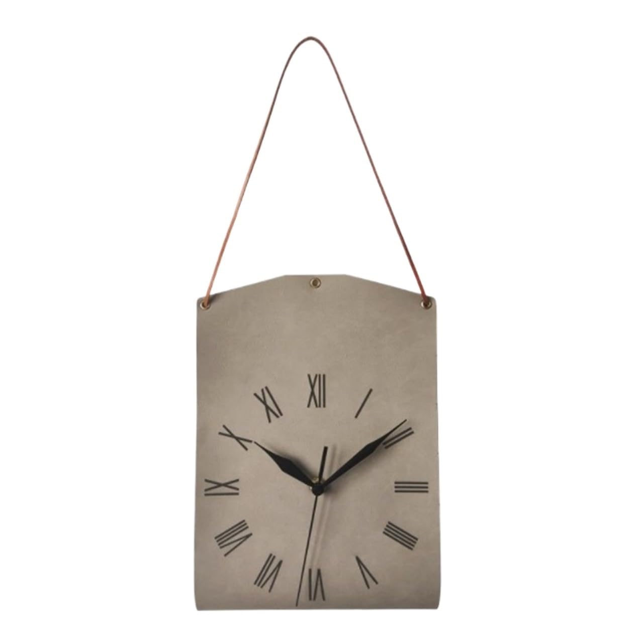 AZHKJKZH Wall Mounted Clock Bag-Shaped Creative Wall Clock Modern Art Silent Leather Personality Ornament For Living Room(G,25 * 55.5cm)