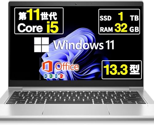 【整備済み品】 ノートパソコン Probook 430 G8 13.3インチ Core i5-1135G7 第11世代 Windows11 Office 2021搭載 Wi-Fi type-C (SSD:1TB メモリ:32GB)