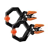 VANQUISH Quick-Release Ratcheting Hand Clamps with 4-Inch Jaw Opening and 4-Inch Throat, 2 Pack（3608）