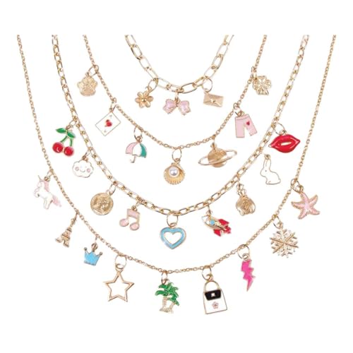 Conjunto de joyas collares hacer juguetes creativos encantos infantiles 2